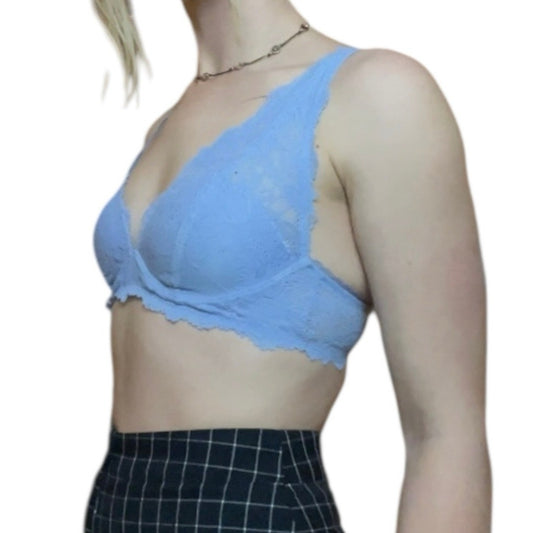 Aerie Blue Lace Wireless Padded Bralette