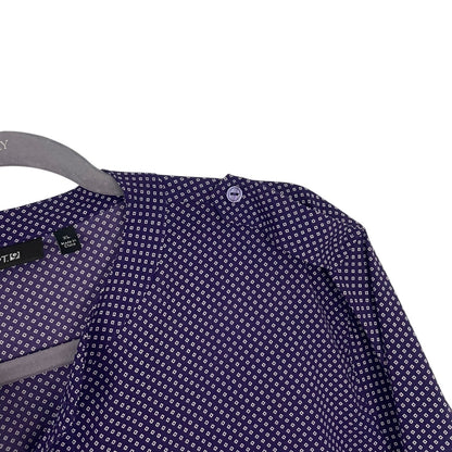 Apt. 9 Purple & White Long Sleeve Button Down Shirt