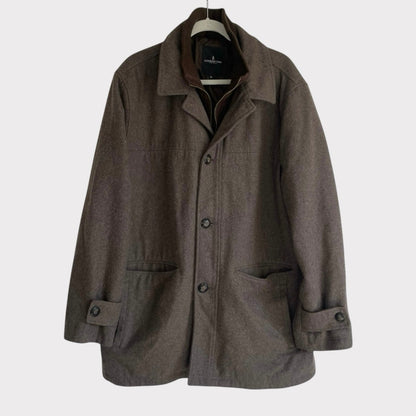 London Fog Vintage Brown Wool Heavy Coat