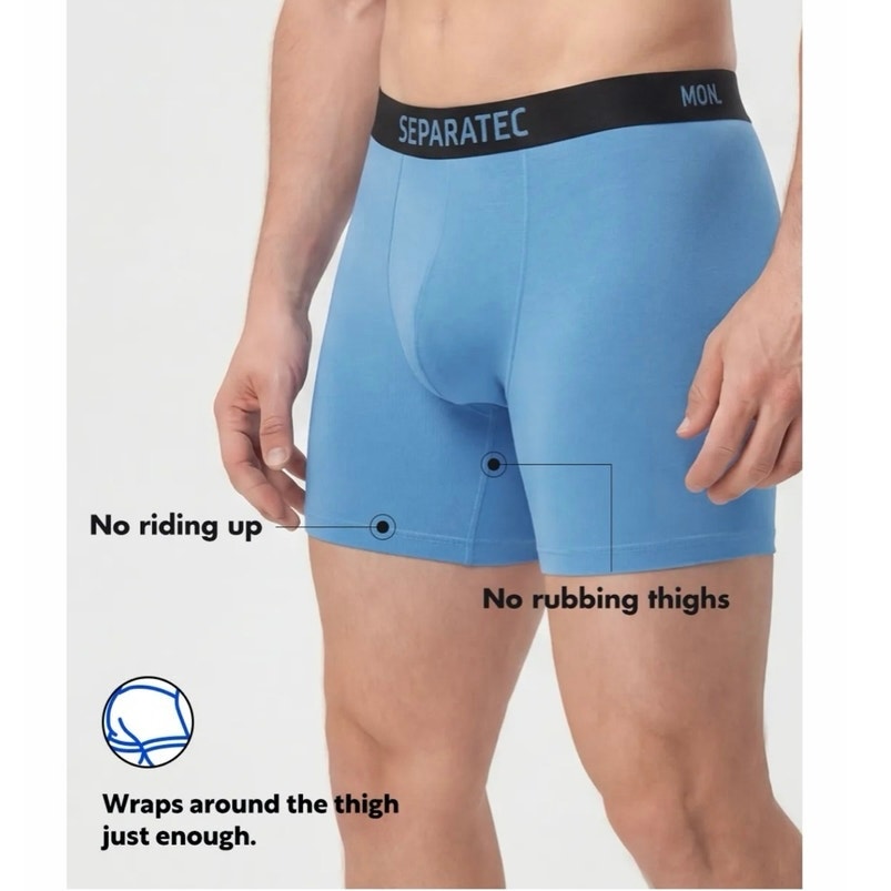 NWT Separatec Mens Assorted Colors Silk Touch Boxer Briefs 7 Pack