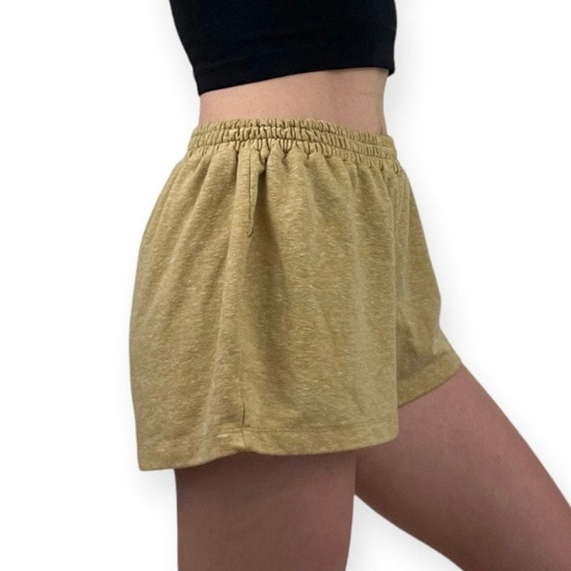 Mustard Yellow Soft Casual Lounge Mini Shorts