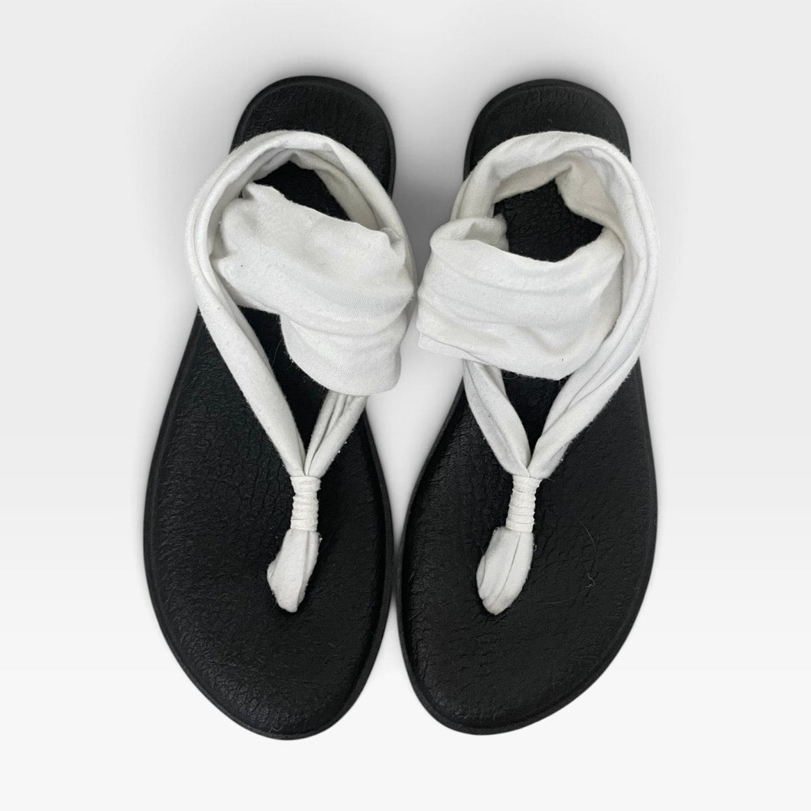 Sanuk Black & White Yoga Sling 2 Comfort Sandals
