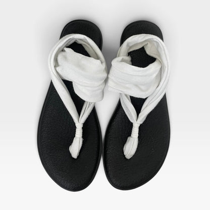 Sanuk Black & White Yoga Sling 2 Comfort Sandals
