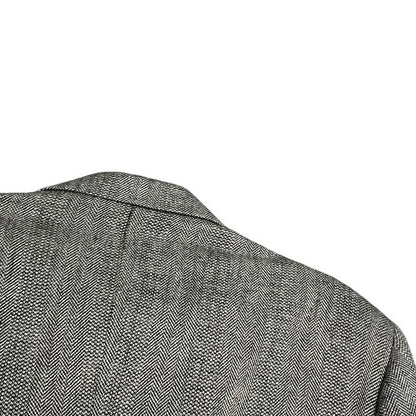 Haggar Mens Grey Gentleman's Fit Imperial Two Button Blazer Suit Coat