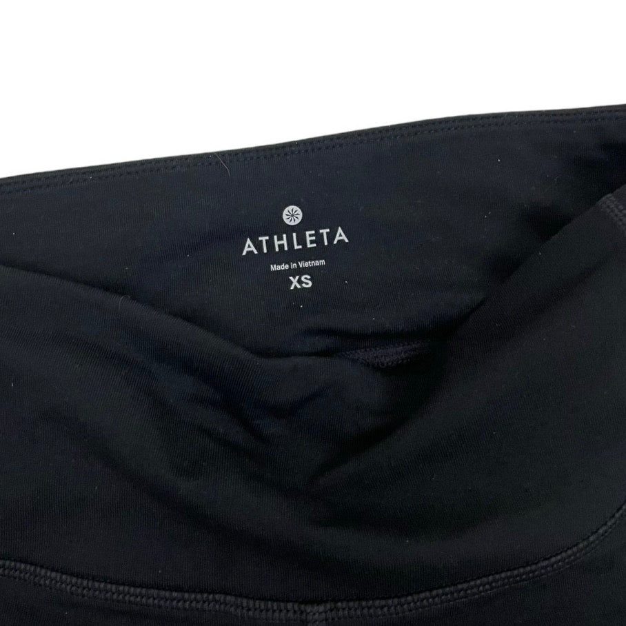 Athleta Black Cutout Ankle Cropped Active Leggings