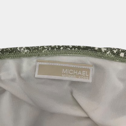 MICHAEL Michael Kors Green Paisley Ruffle Trim Bikini