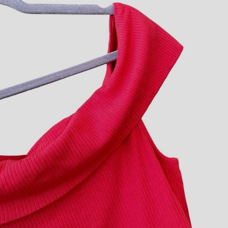 Old Navy Off the Shoulder Foldover Ribbed Blouse