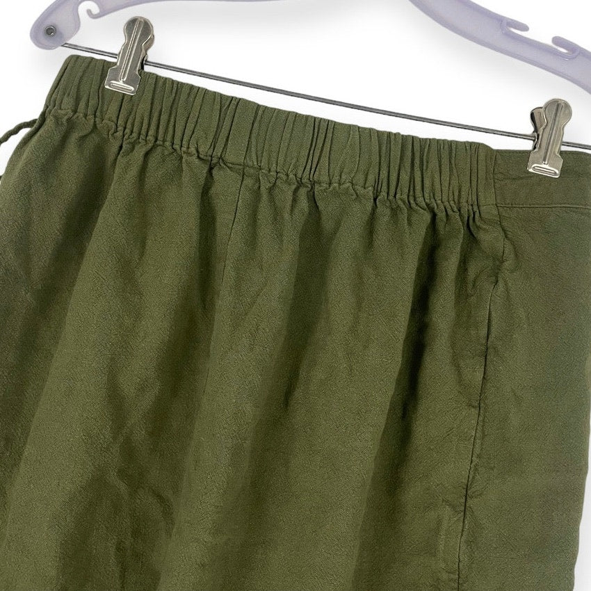 And ea wy Olive Green Asymmetrical Mini Skirt