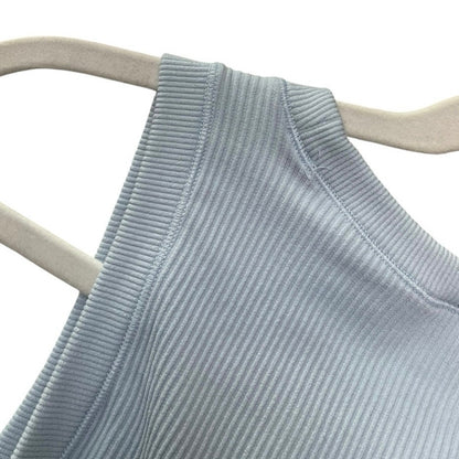 Light Blue Ribbed Tank Top
