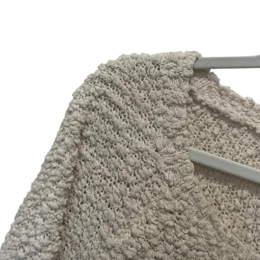 Doe & Rae Cream & Black Star Popcorn Knit Crewneck Sweater