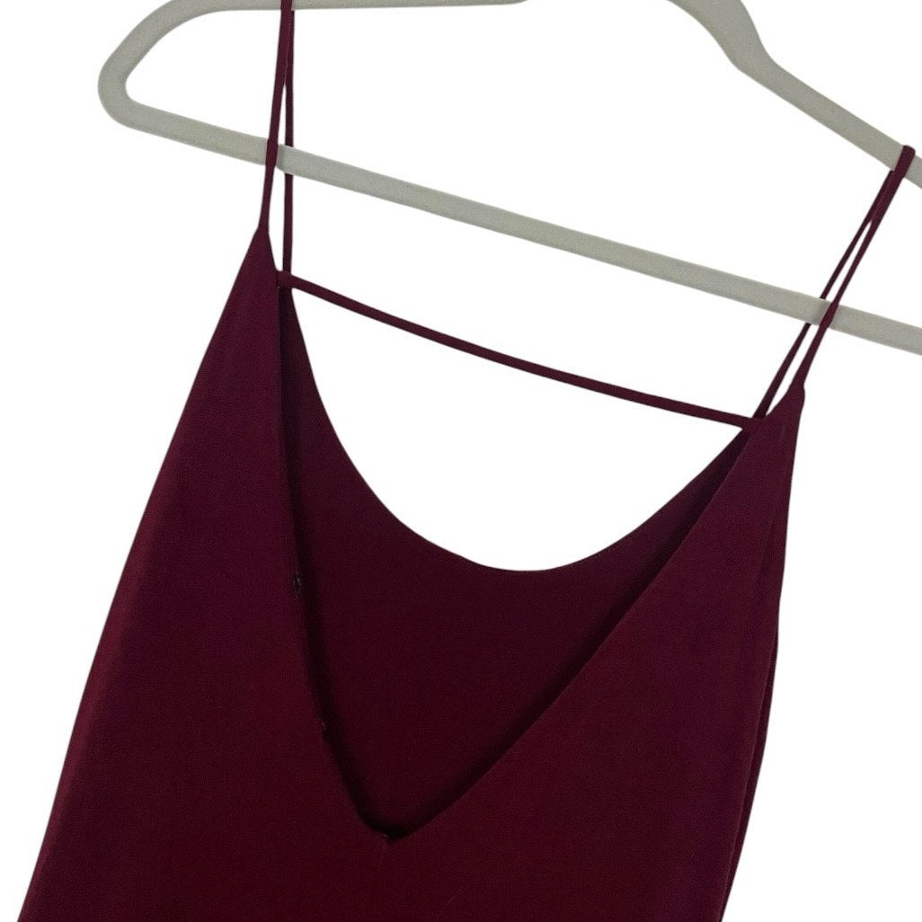 Burgundy Open Back Bodycon Mini Dress