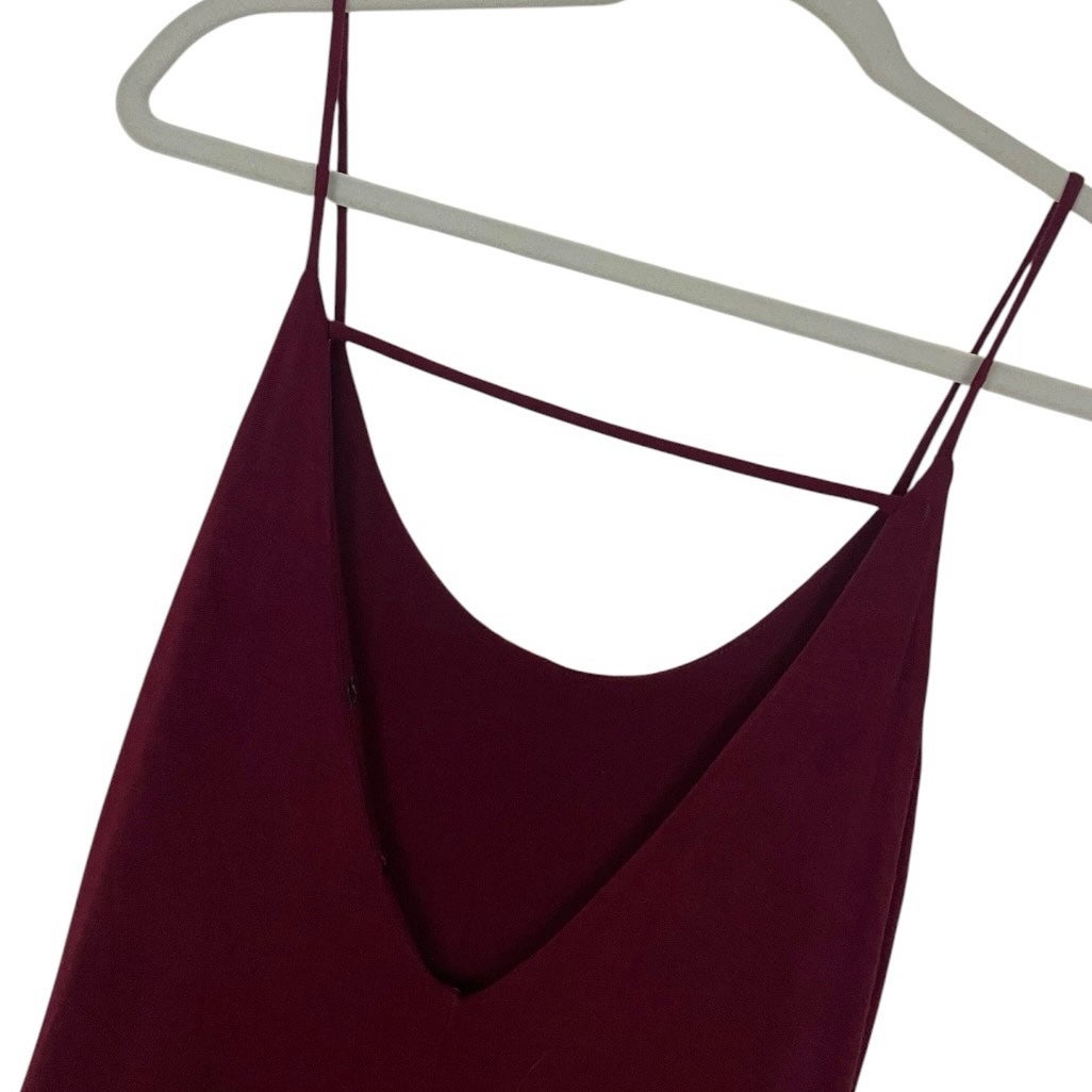 Burgundy Open Back Bodycon Mini Dress