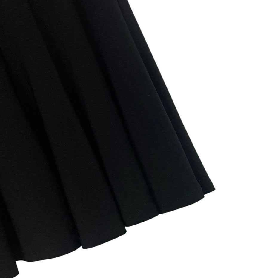 Anne Klein Black A-Line Cap Sleeve Midi Dress