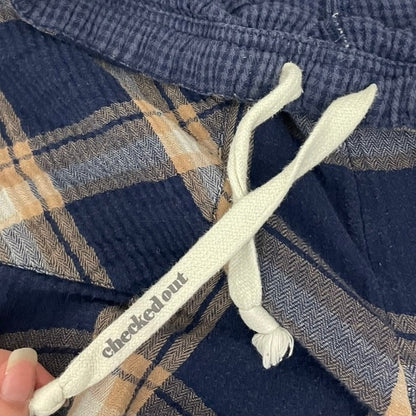 Aerie Blue & Beige Plaid Pajama Pants