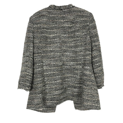 Doncaster Grey & Glittery Gold Tweed Wool Woven Button Down Jacket