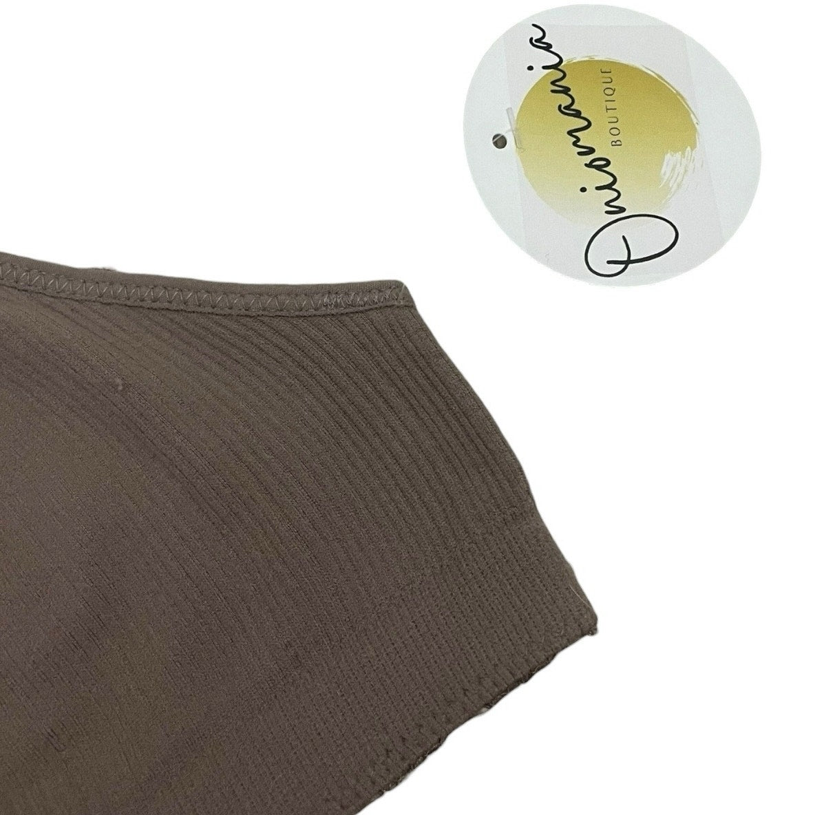 NWT Oniomania Brown Ribbed High Neck Open Back Bralette