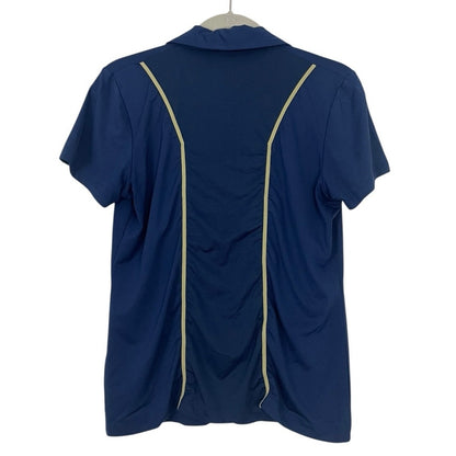 EP New York Active Navy Blue & White Contrast Short Sleeve Polo Shirt