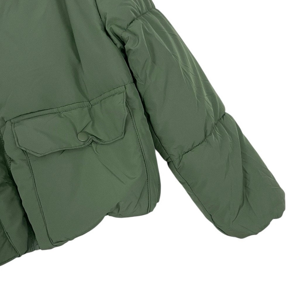 Love Tree Green Cropped Zip Up Puffer Jacket