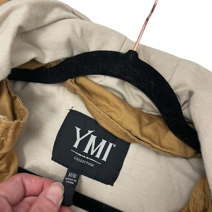 YMI Collection Beige Zip Up Hooded Vest