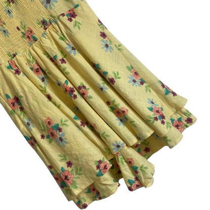 NWT Forever 21 Yellow Floral A-Line Romper