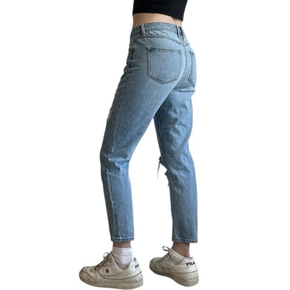 RSQ Distressed High Rise Boyfriend Jeans
