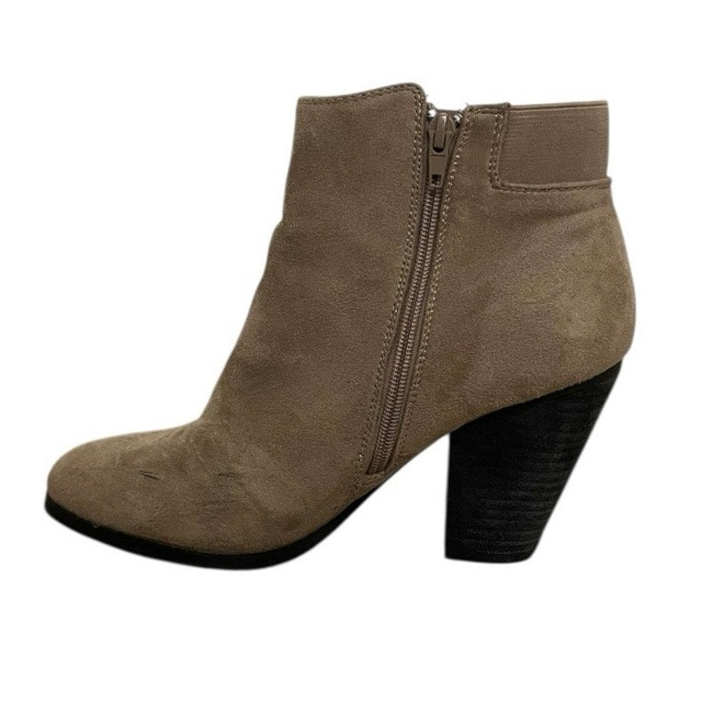 Mix No. 6 Acosa Tan Suede Heeled Ankle Boots
