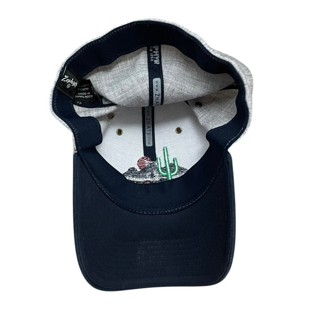 Zephyr Hats Mens University of Arizona Landscape Cactus Navy Blue & Grey Cap