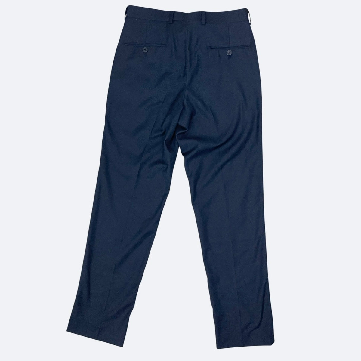 Pronto Uomo Mens Navy Blue Flat Front Dress Pants