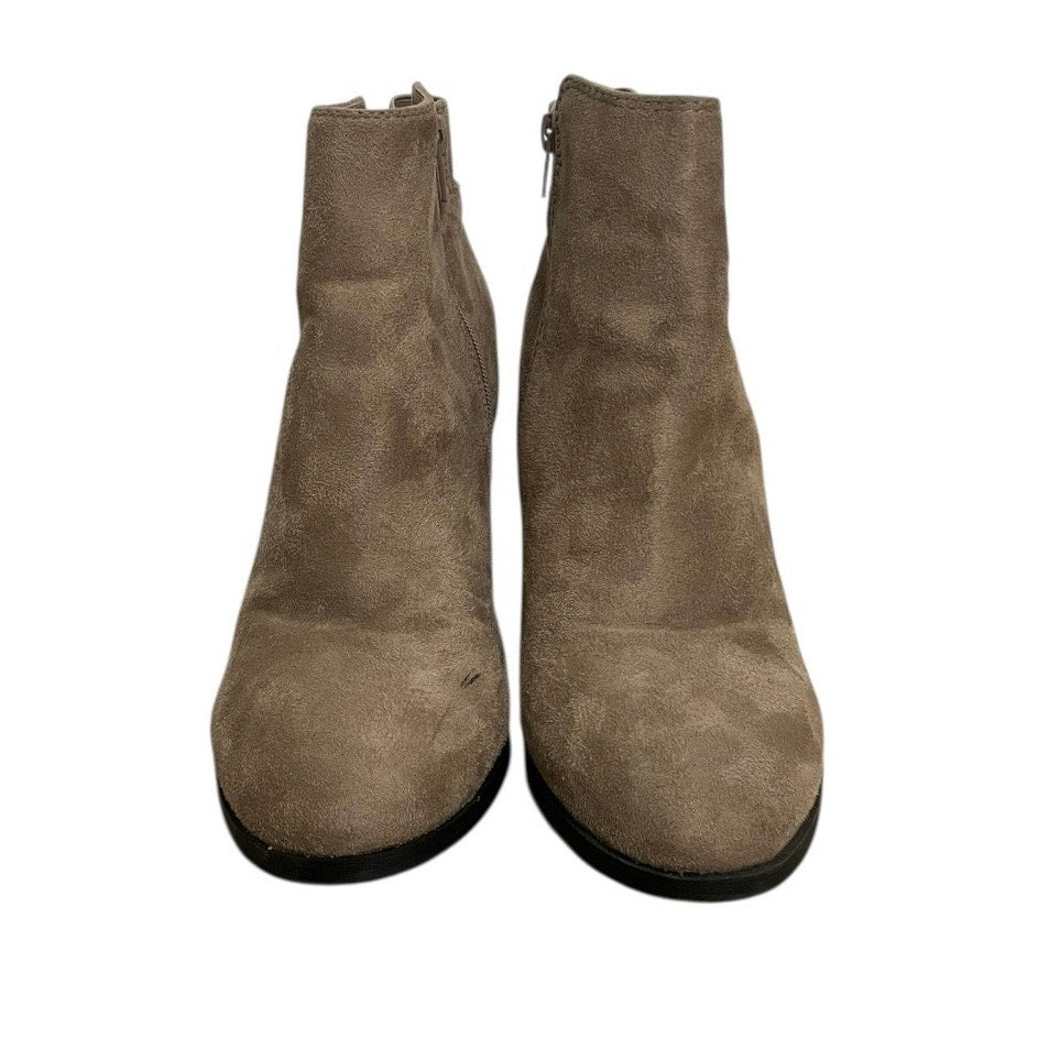 Mix No. 6 Acosa Tan Suede Heeled Ankle Boots