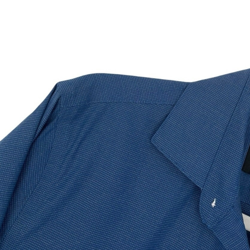 Kenneth Cole Mens Blue Long Sleeve Button Down Dress Shirt