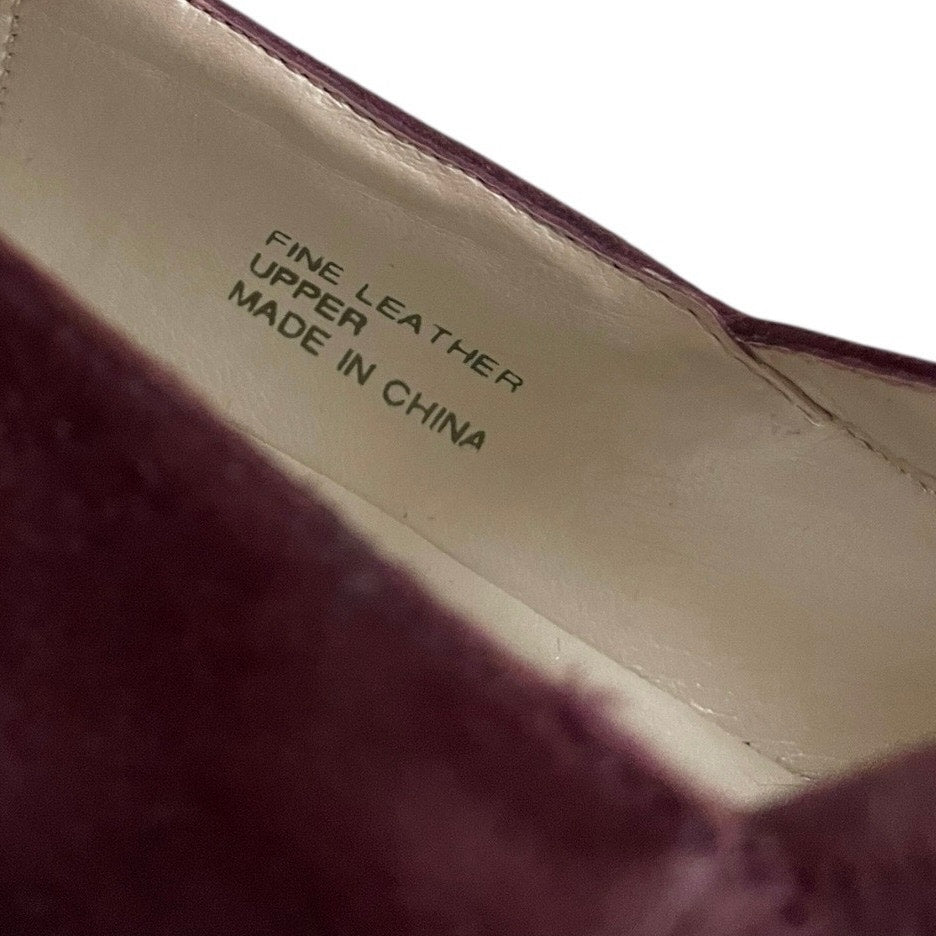 KIKIT Vintage Beauregard 2 Chianti Suede Leather Brown Bow Heels