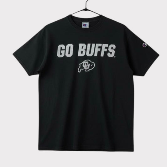 Gildan Go Buffs University of Colorado Black & White Pepsi Graphic Tee
