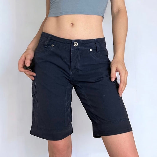 Kühl Navy Blue Bermuda Denim Cargo Midi Jean Shorts