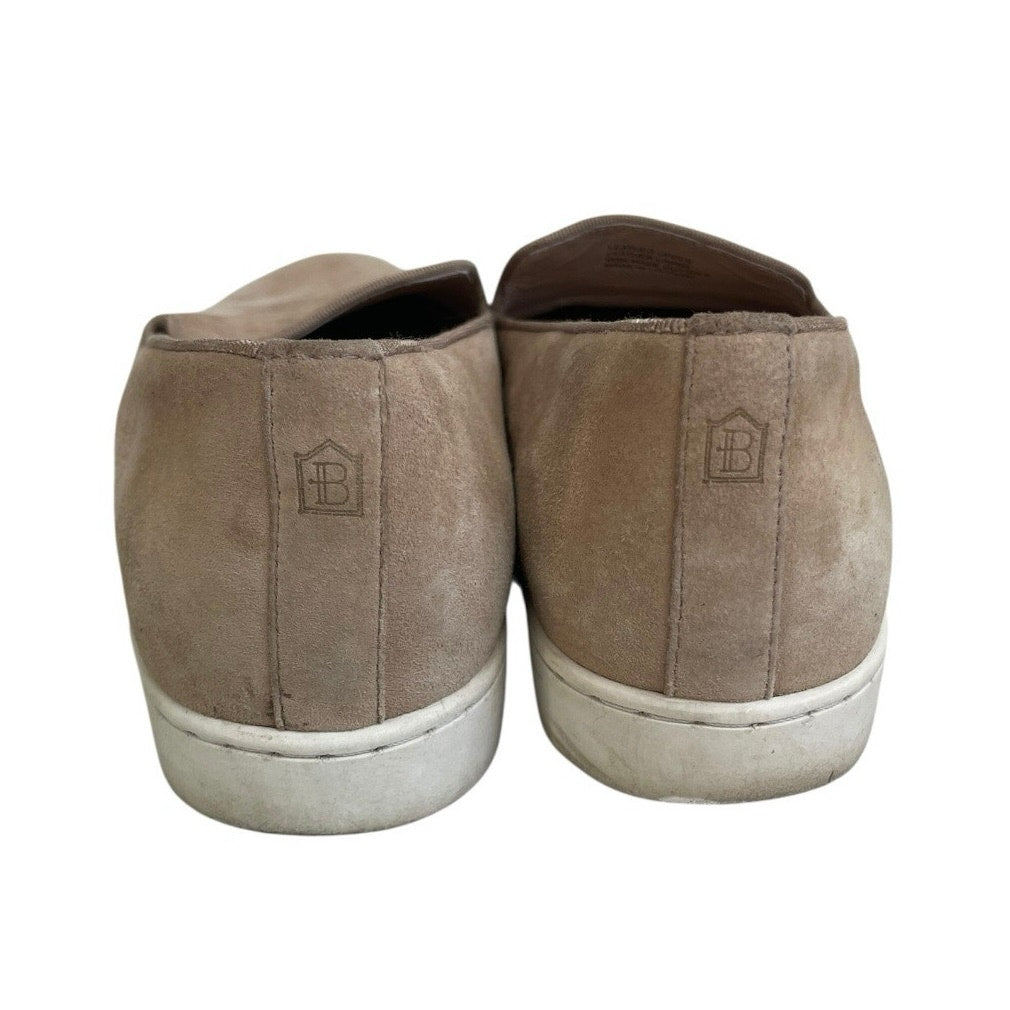 Birdies Beige Genuine Suede Leather Slip-On Espadrilles