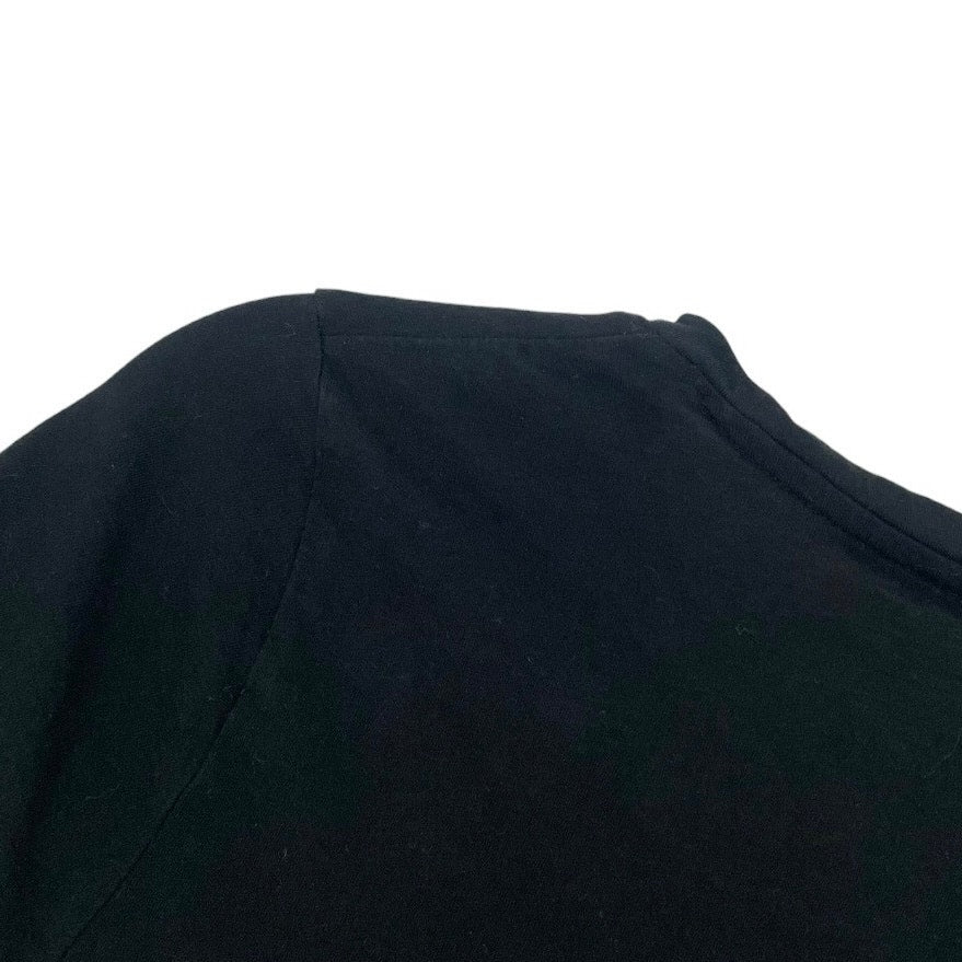 H&M Black Twisted Knot Front Short Sleeve Top