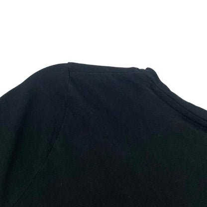 H&M Black Twisted Knot Front Short Sleeve Top