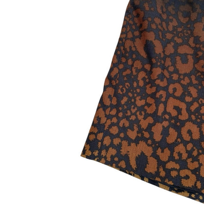 Classiques Entier Brown Ombre Cheetah Print Skirt with Belt