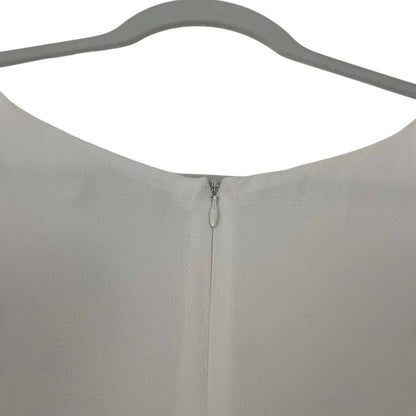 Belongsci Vintage Sheer White Bell Sleeve V-Neck Mini Dress