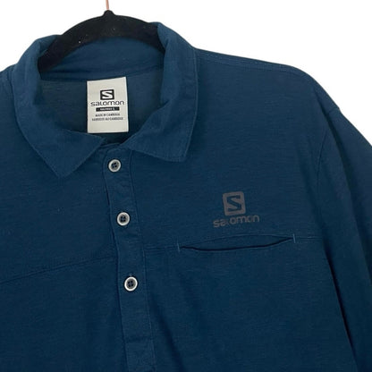 Salomon Mens Navy Blue Short Sleeve Polo Shirt