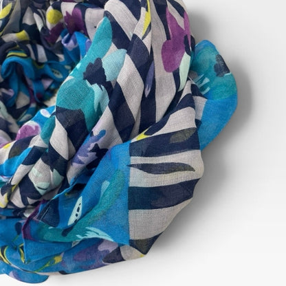 Target Colorful Floral Striped Infinity Scarf