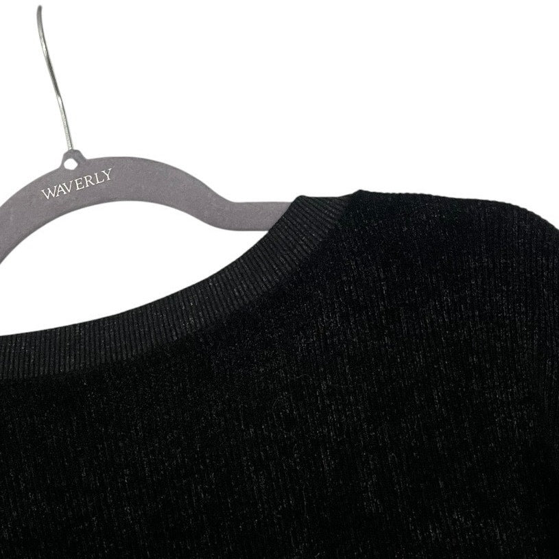 Black Ribbed Knit LOVE Sweater
