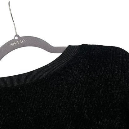 Black Ribbed Knit LOVE Sweater