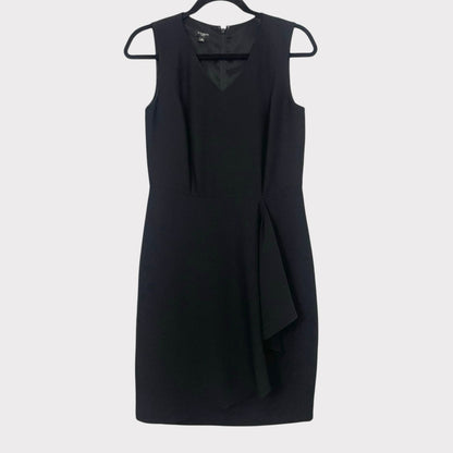 Talbots Petites Black A-Line V-Neck Dress