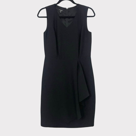 Talbots Petites Black A-Line V-Neck Dress