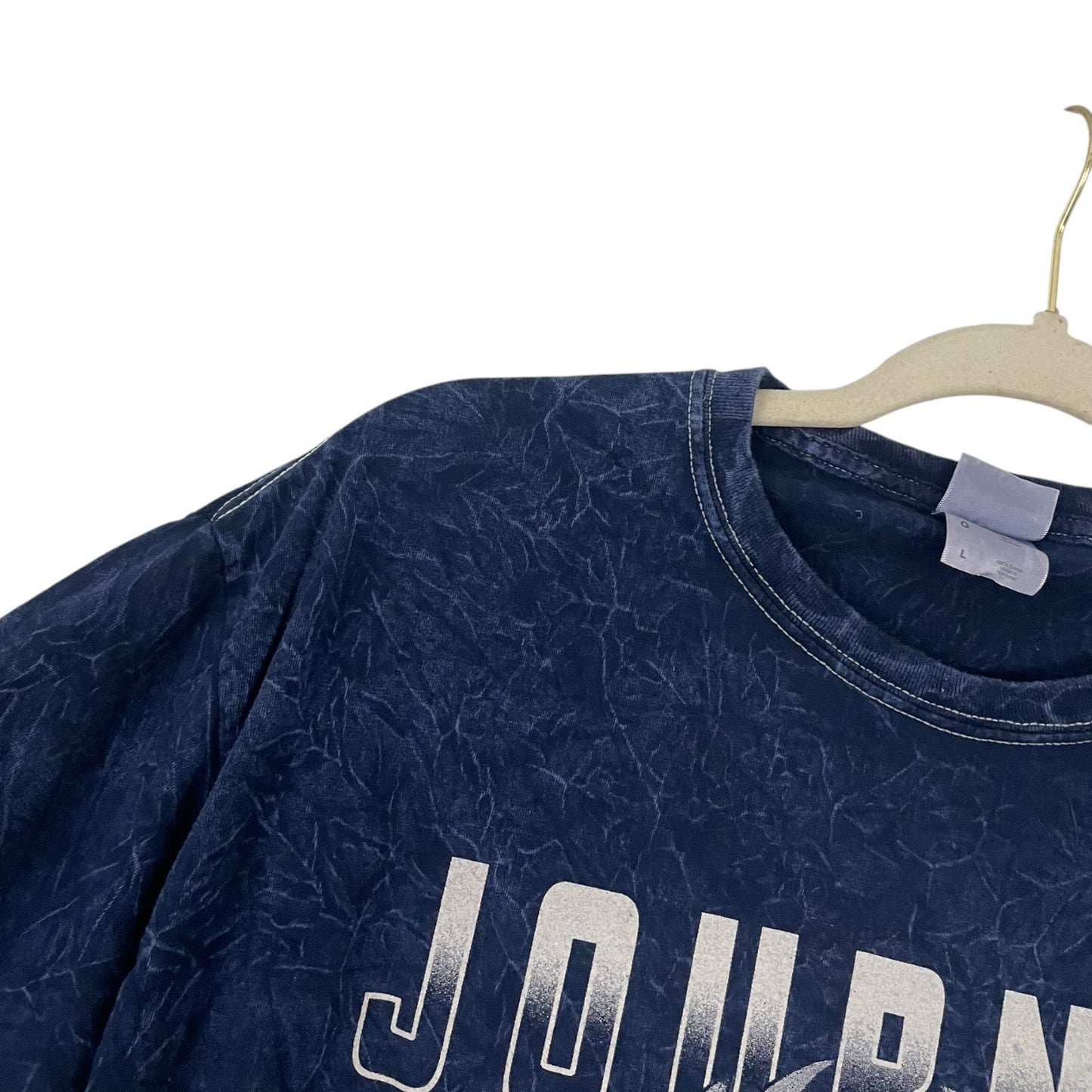 Colortone Navy Blue Acid Wash Journey Summer Stadium Tour 2024 Graphic Tee