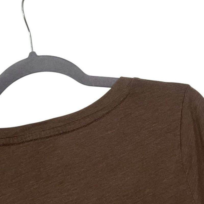 Mossimo Supply Co Brown V-Neck Short Sleeve Top