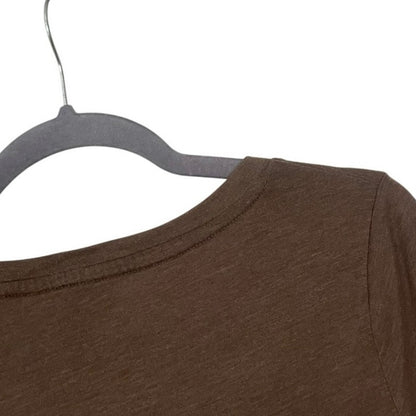 Mossimo Supply Co Brown V-Neck Short Sleeve Top