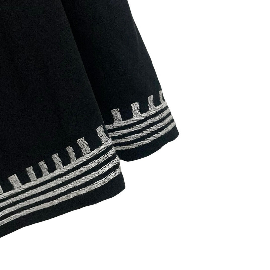 Black & White Embroidered Off the Shoulder Mini Dress