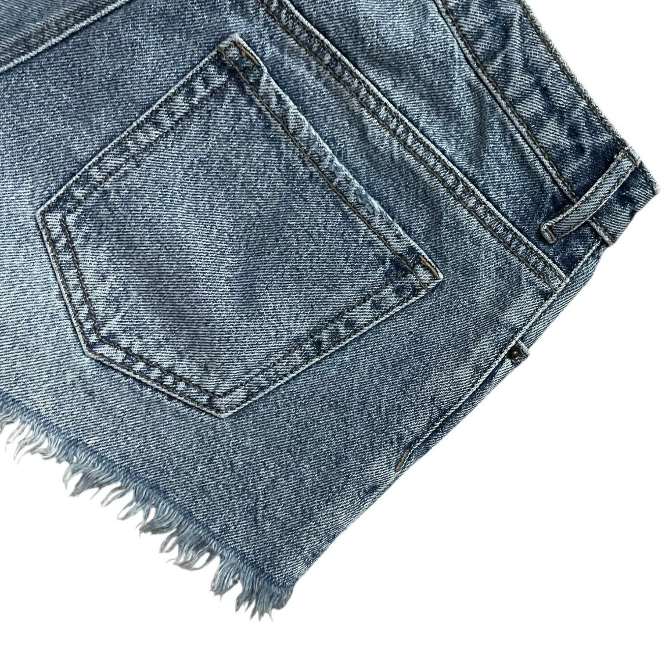 PacSun Denim High Rise Festival Distressed Mini Jean Shorts