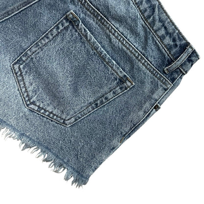 PacSun Denim High Rise Festival Distressed Mini Jean Shorts
